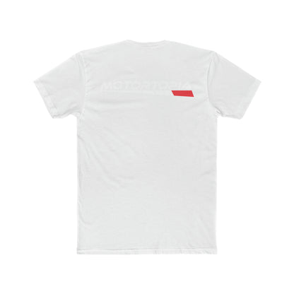 Motortopia T-Shirt Men's Cotton Solid White Crew Tee