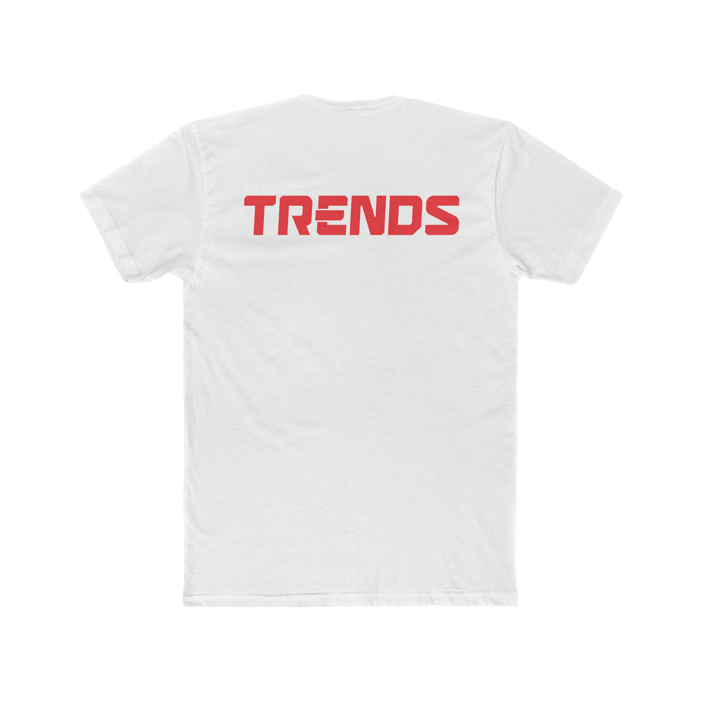 Tesla Trends T-Shirt Men's Cotton Crew Solid White Tee