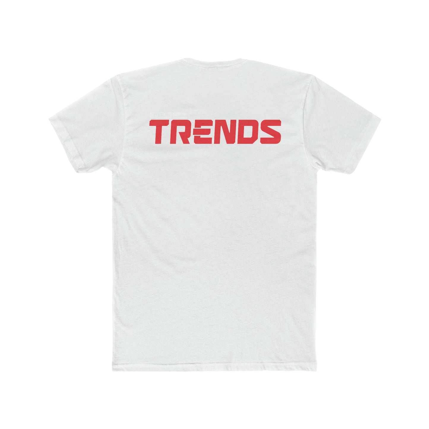 Tesla Trends T-Shirt Men's Cotton Crew Solid White Tee