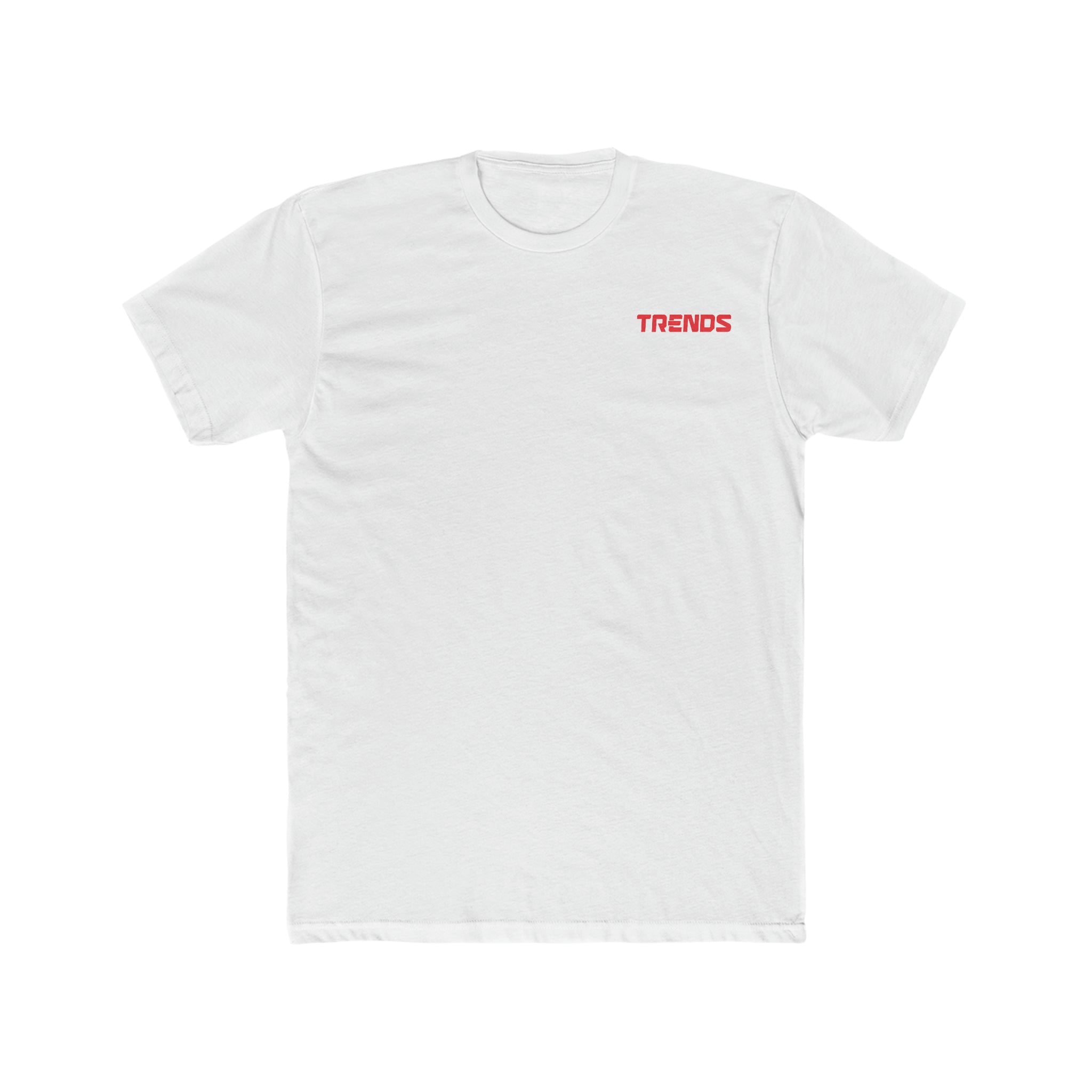 Tesla Trends Men's Cotton Crew Solid White T-Shirt
