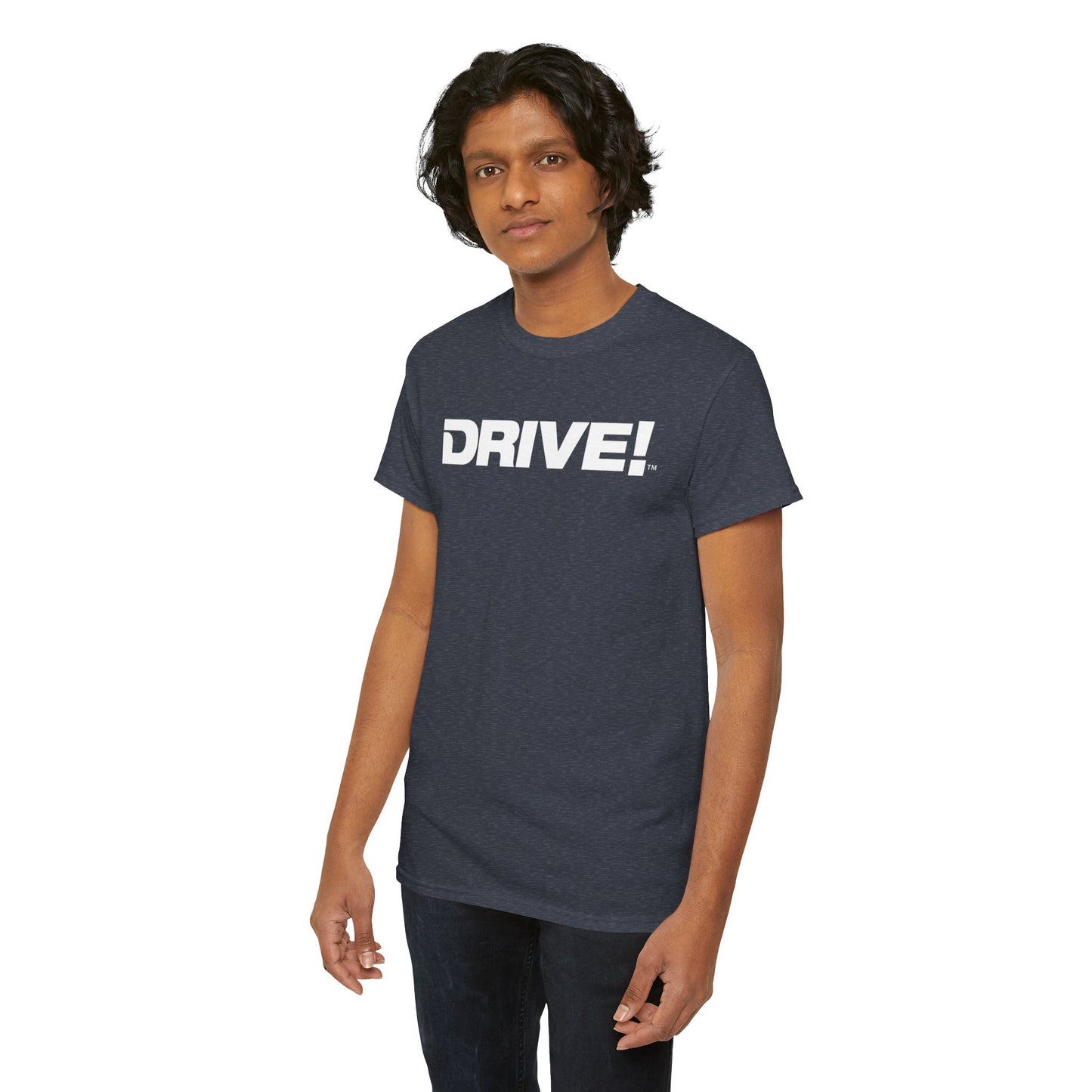 Drive Magazine Tee Heavy Cotton Heather Navy T-Shirt