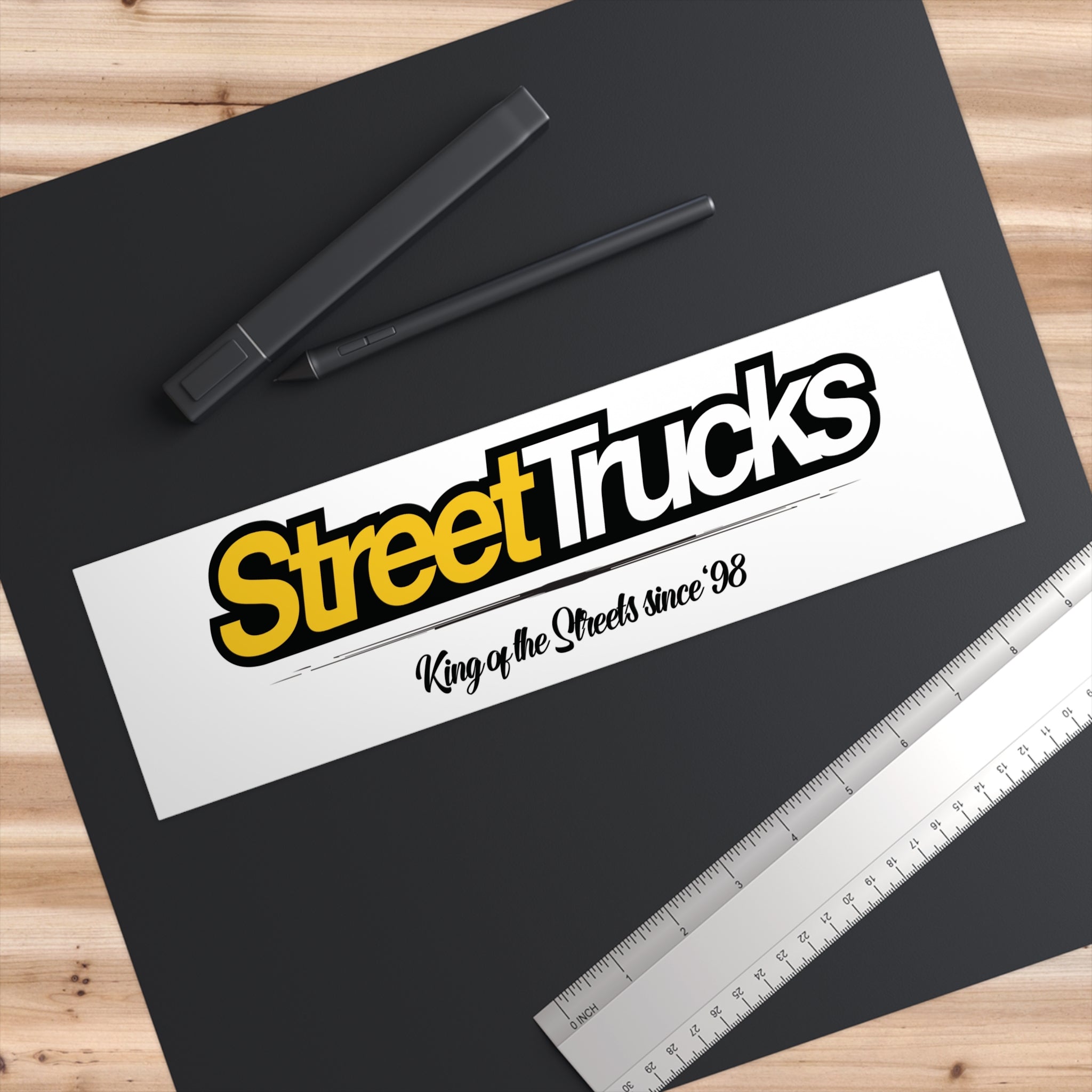 Street Trucks Bumper Sticker - King of the Streets Since '98 - Perfect for Truck Enthusiasts