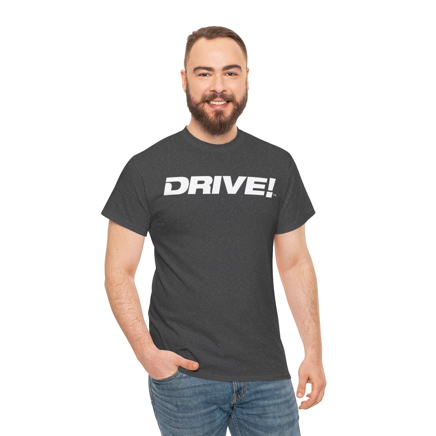 Drive Magazine Tee Unisex Cotton Dark Heather T-Shirt