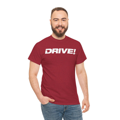 Drive Magazine Tee Unisex Cotton Cardinal Red T-Shirt