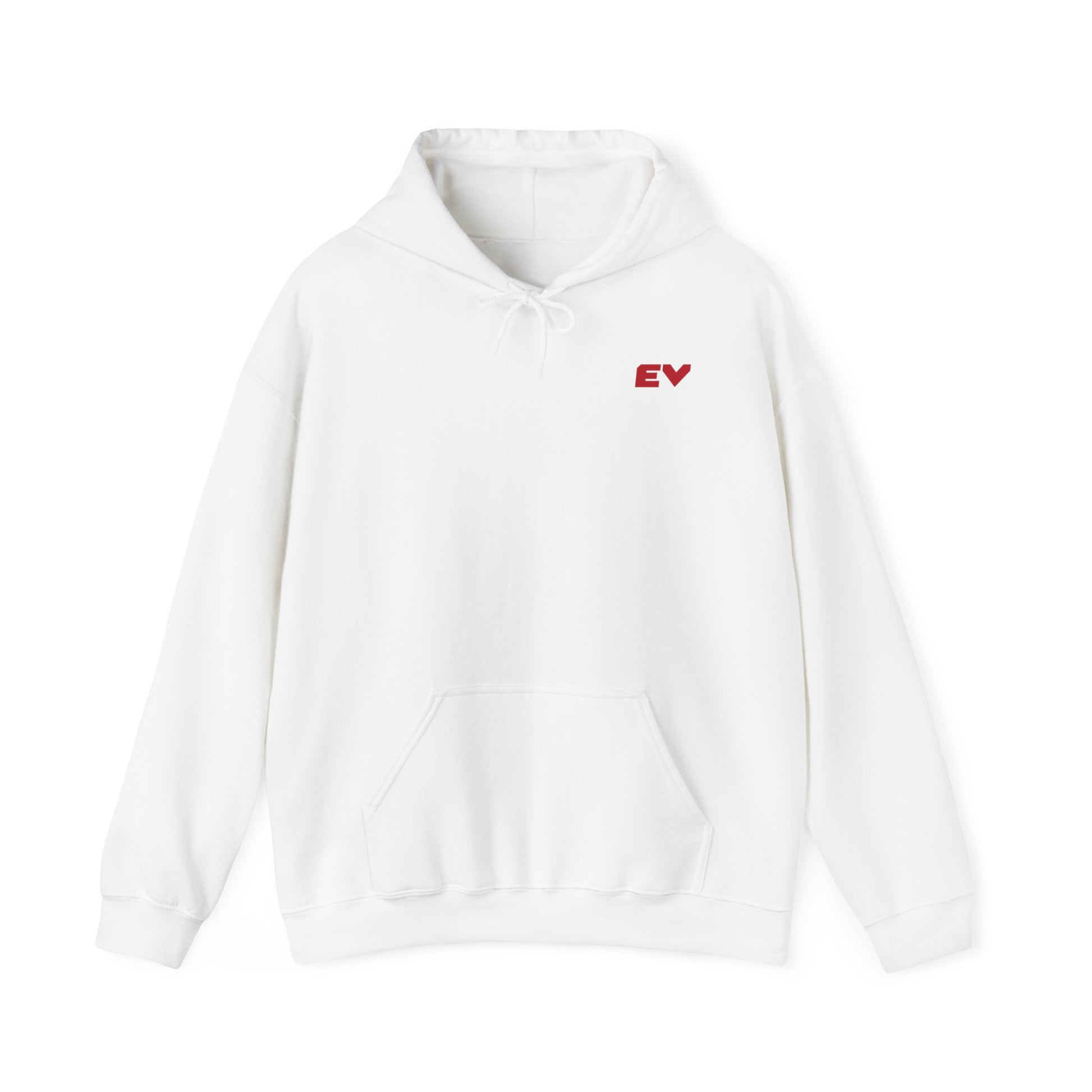 EVBG Unisex Heavy Blend™ White Hoodie Sweatshirt