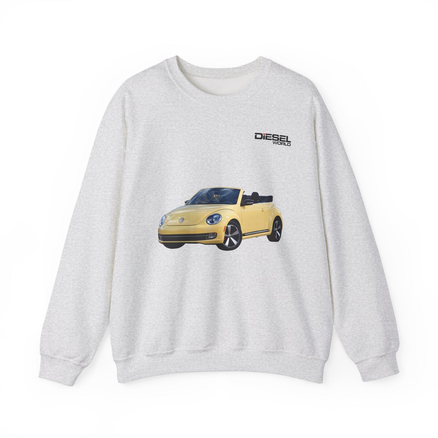 DIESEL WORLD VOLKSWAGEN BEETLE CONVERTIBLE Unisex Heavy Blend™ Ash Crewneck Sweatshirt