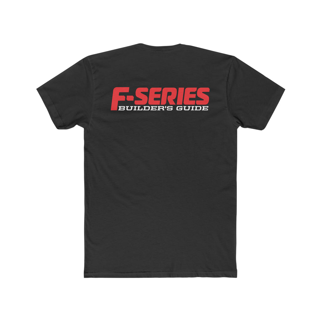 F-Series Builder's Guide T-Shirt Men's Cotton Crew Solid Black Tee
