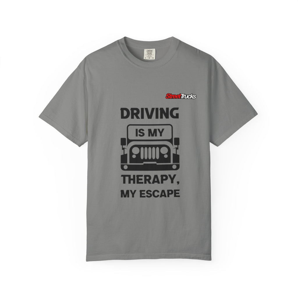 Street Trucks Driving Is My Therapy Jeep Graphic T-shirt