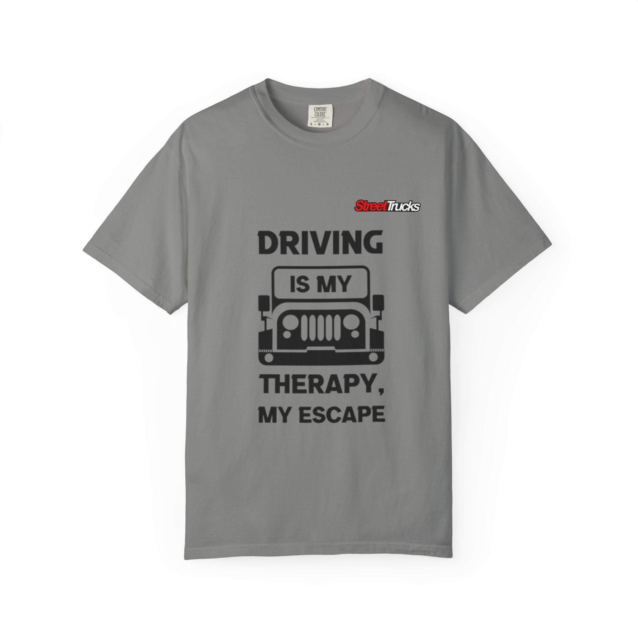 Street Trucks Driving Is My Therapy Jeep Graphic T-shirt