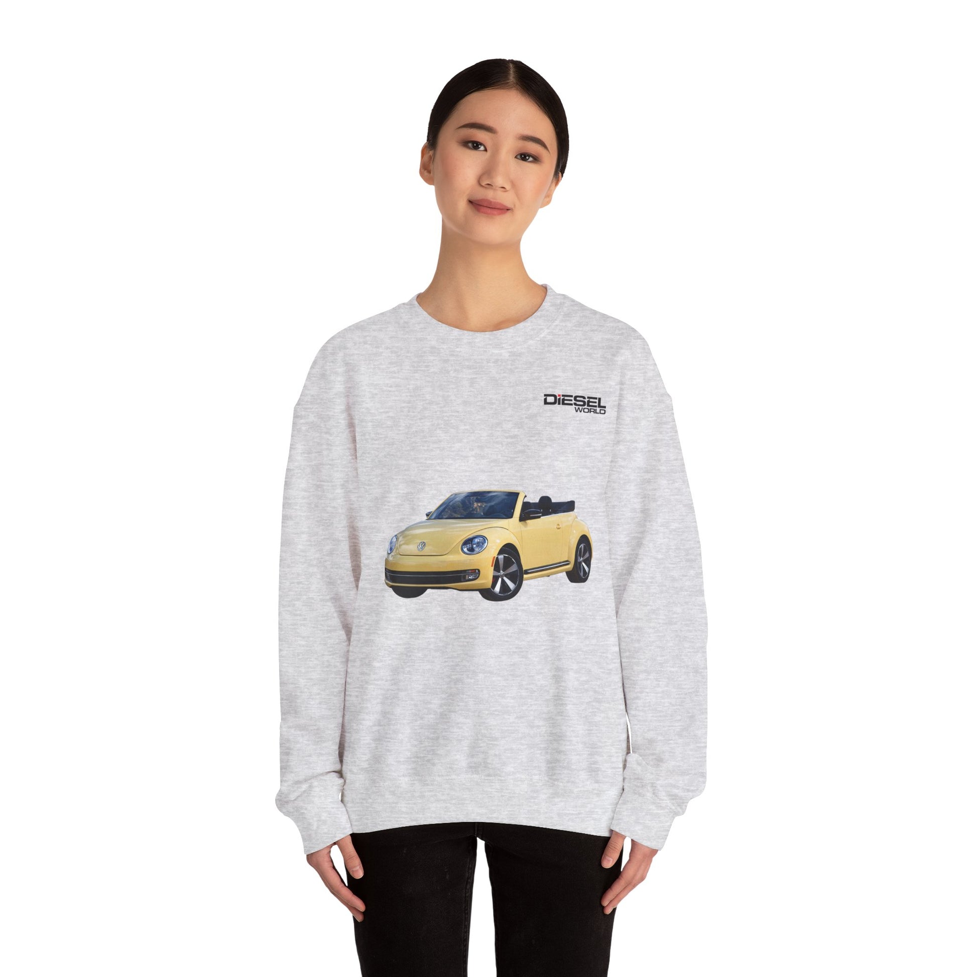 DIESEL WORLD VOLKSWAGEN BEETLE CONVERTIBLE Ash Crewneck Sweatshirt