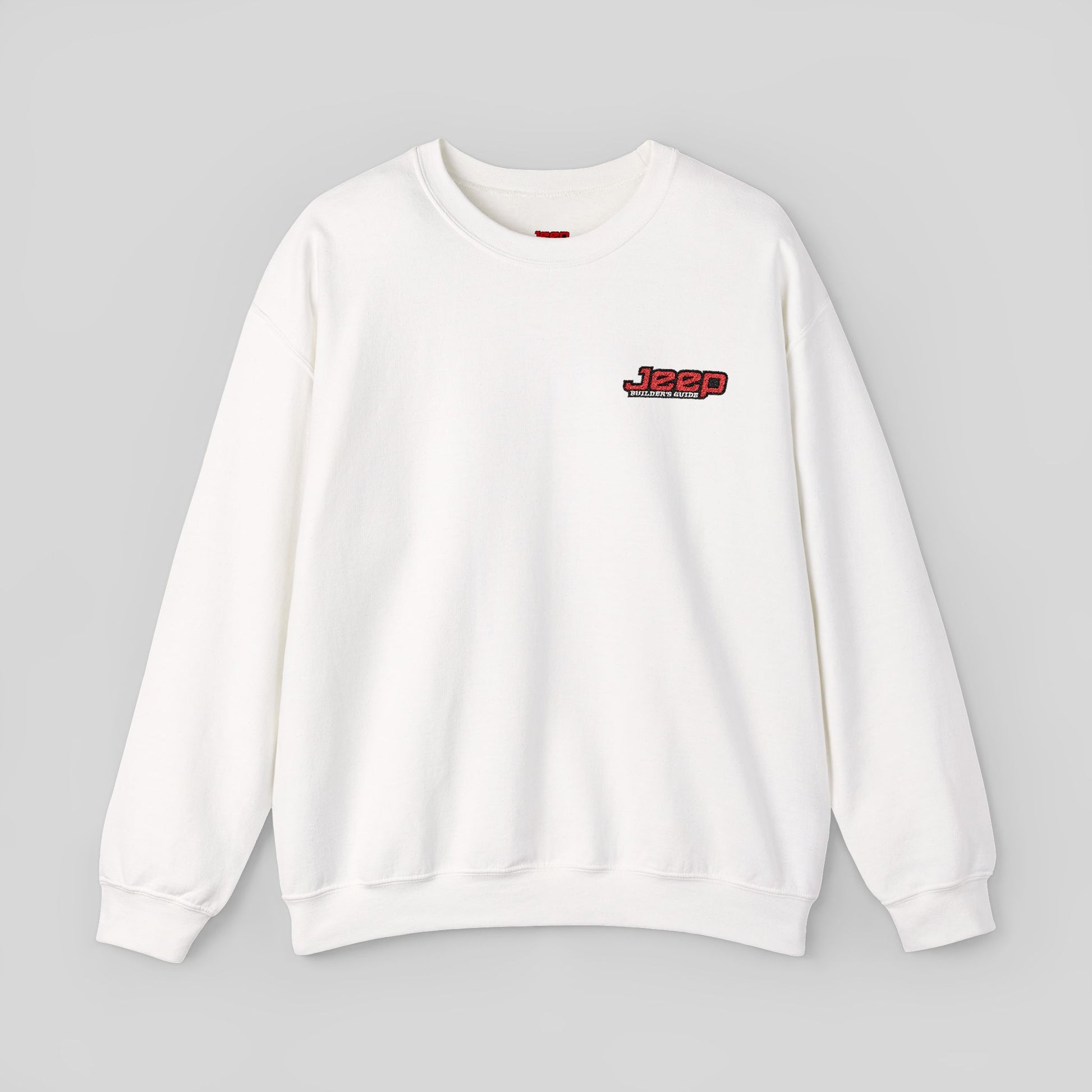 Jeep Builder's Guide White - Heavy Blend™ Unisex Crewneck Sweatshirt - Cozy & Stylish
