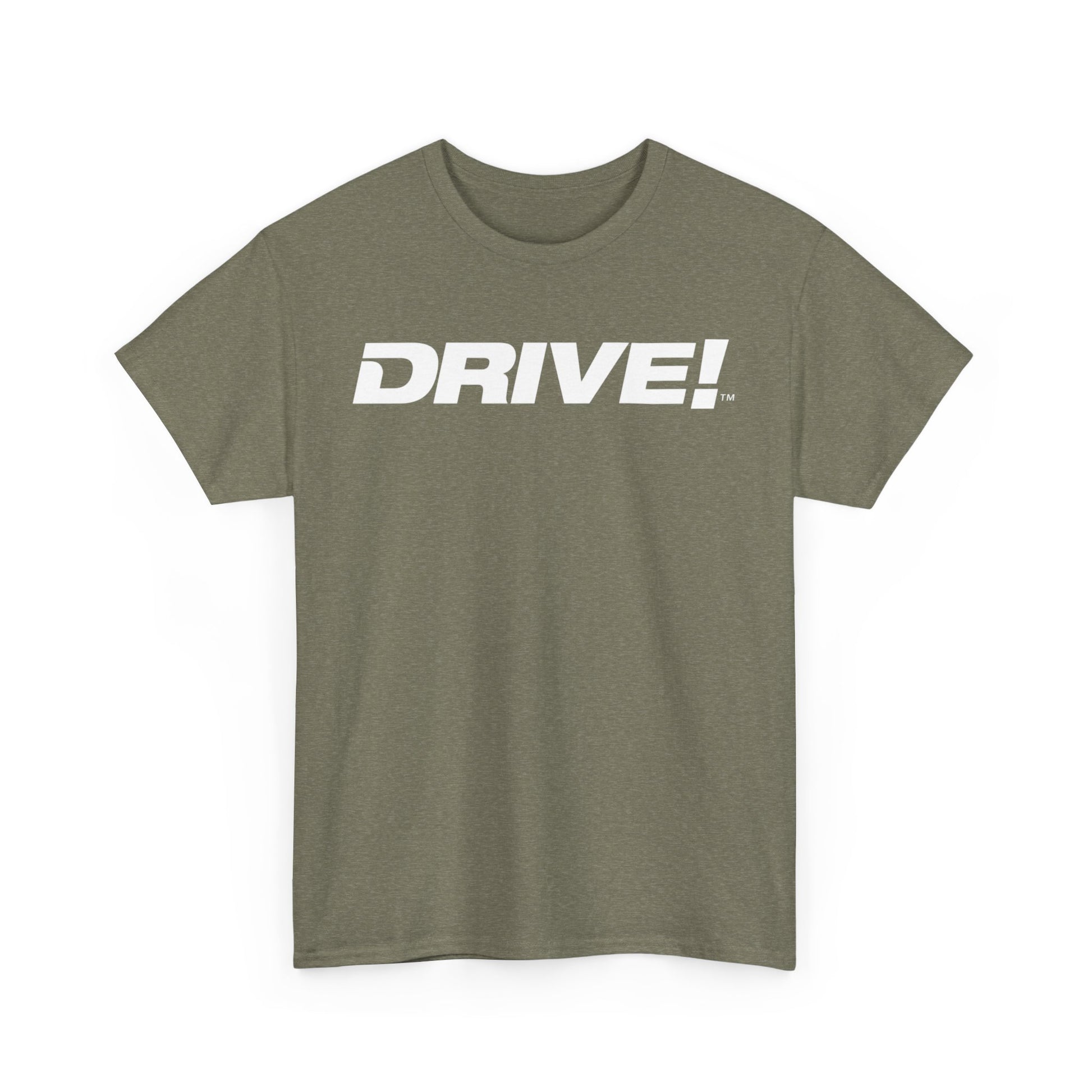 Drive Magazine T-Shirt Unisex Heather Military Green Tee