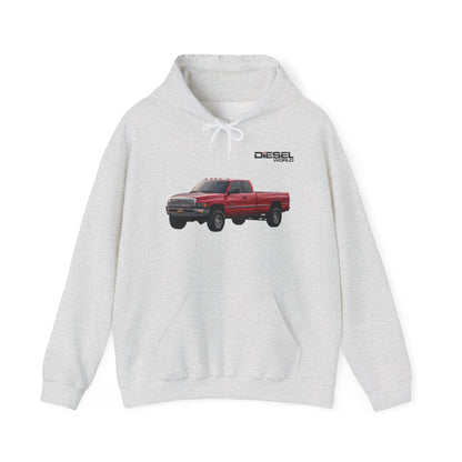 Diesel World 2001 Ford F-350 Power Stroke Unisex Ash Hooded Sweatshirt