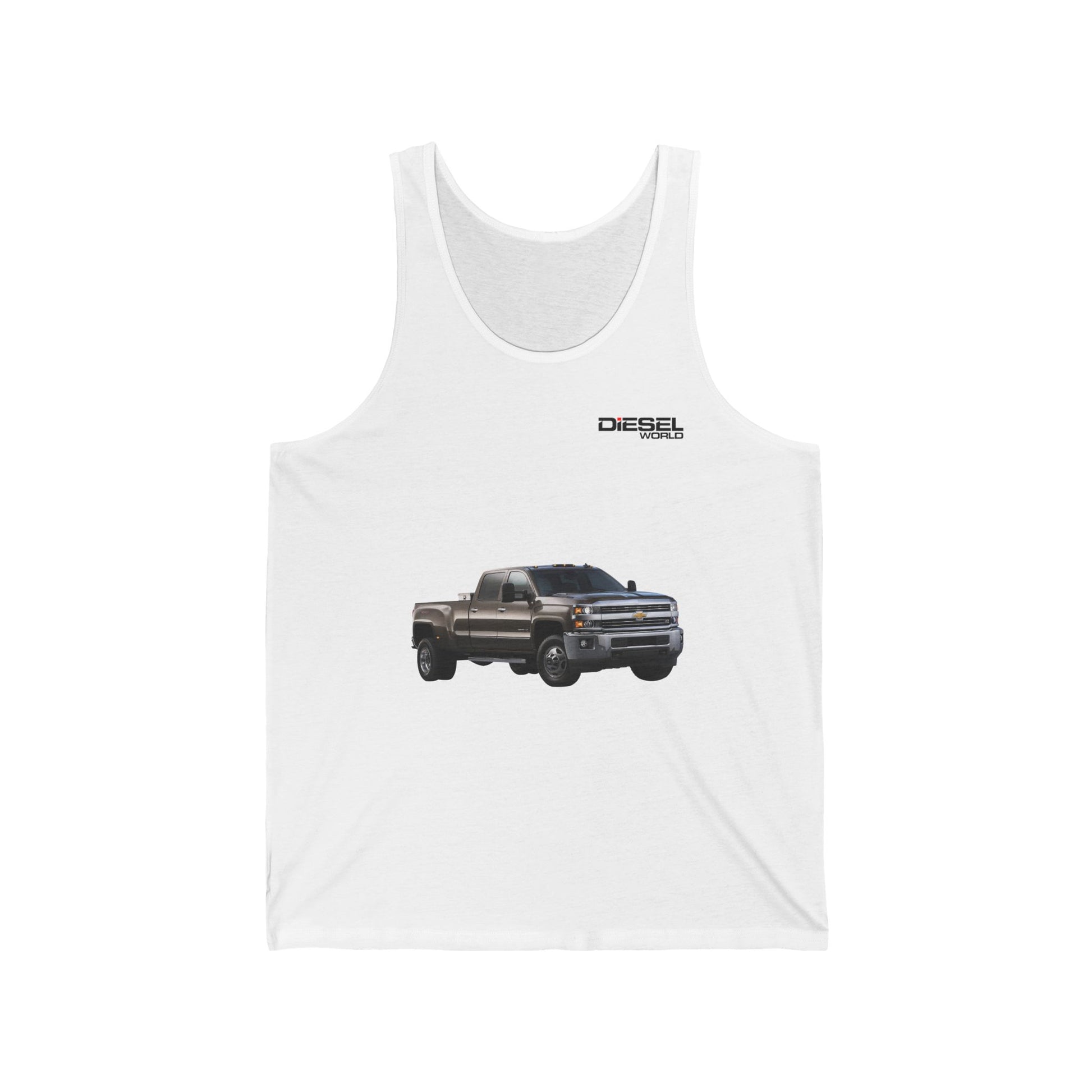 Diesel World GMC SIERRA Unisex White Jersey Tank