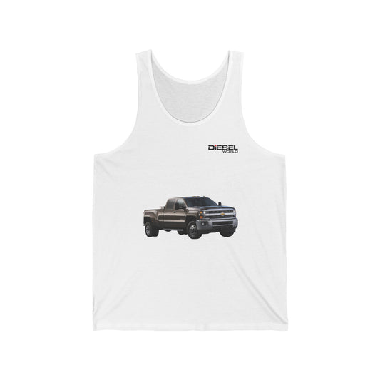 Diesel World GMC SIERRA Unisex White Jersey Tank