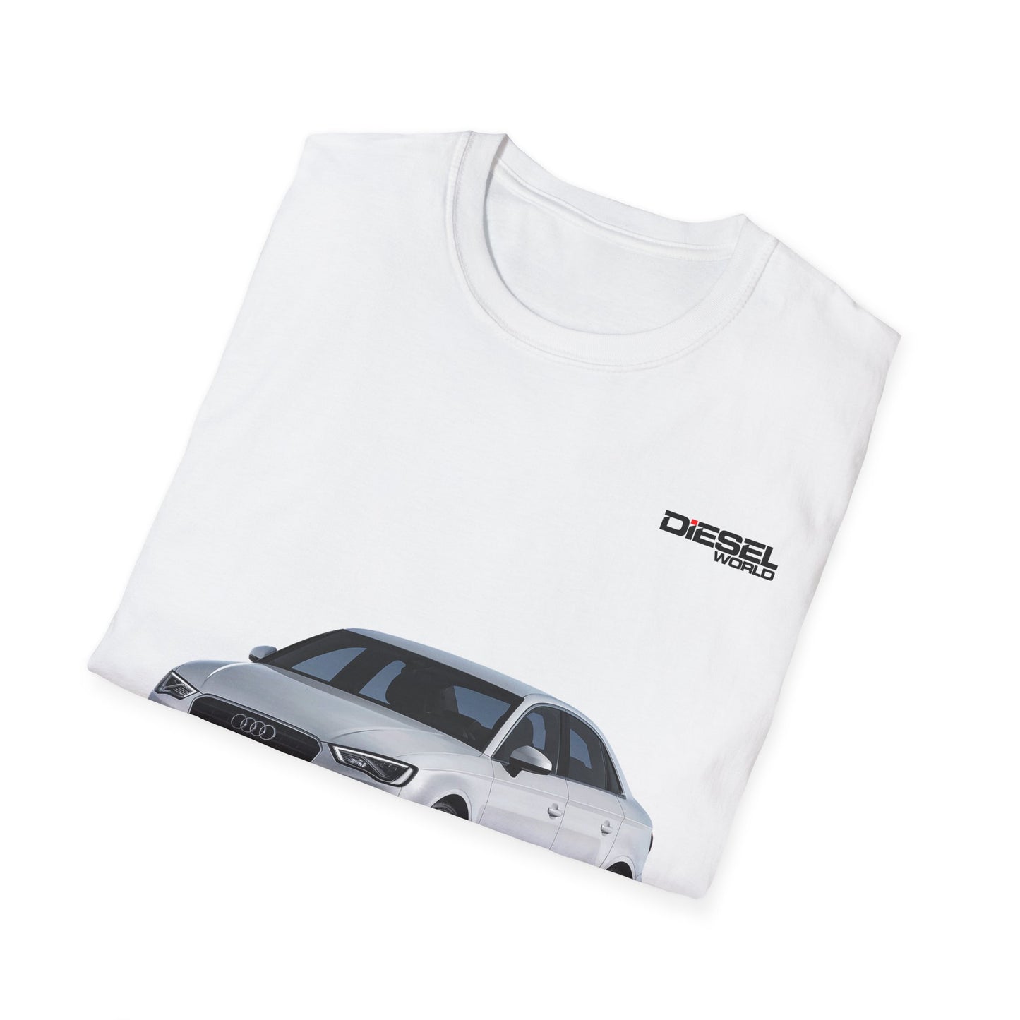 Diesel World TDI Power Audi A3 2015 Unisex Softstyle White Tee