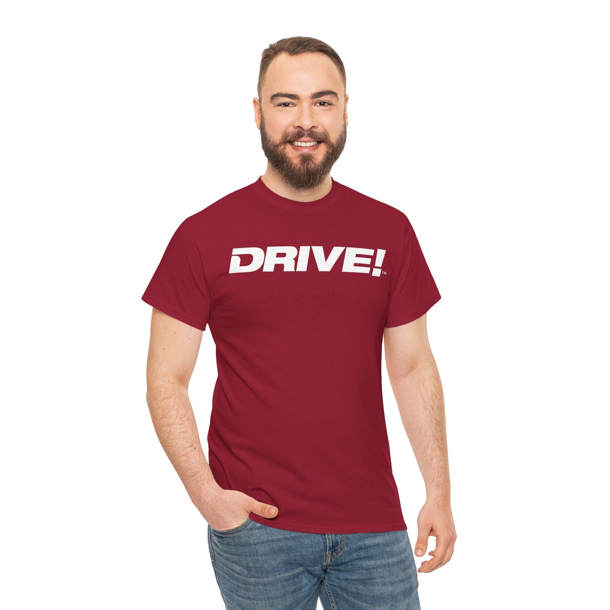 Drive Magazine Tee Unisex Cotton Antique Cherry Red T-Shirt