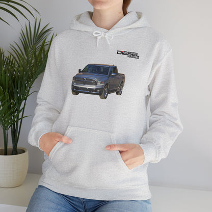 Diesel World EcoTorque 1500 Unisex Heavy Blend™ Ash Hooded Sweatshirt