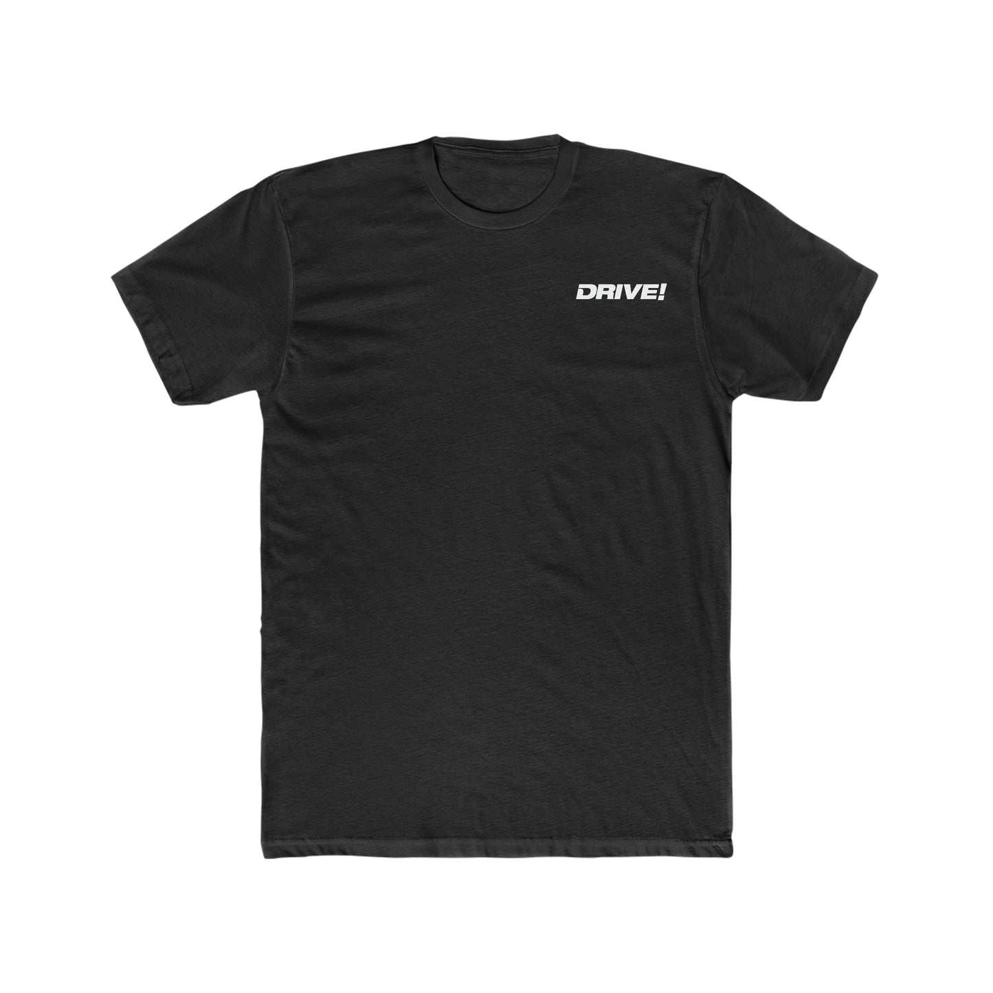 Drive Magazine T-Shirt - Men's Cotton Crew  Solid Black Tee