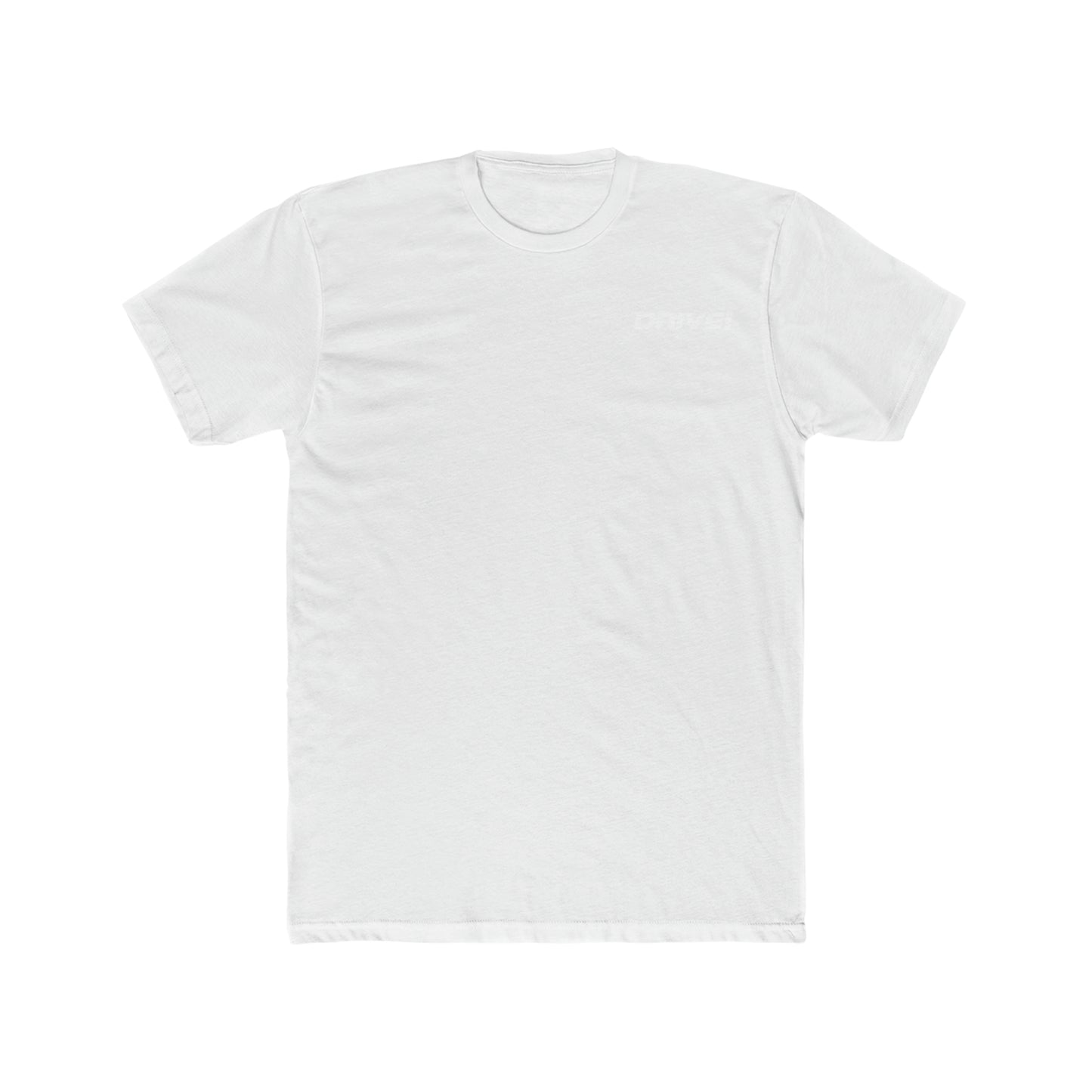 Drive Magazine T-Shirt - Men's Cotton Crew Solid White Tee