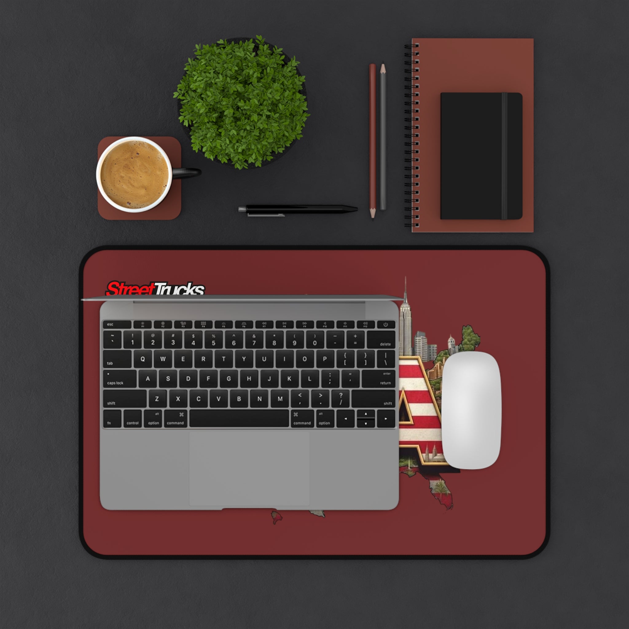 Street Trucks Desk Mat Independence Day