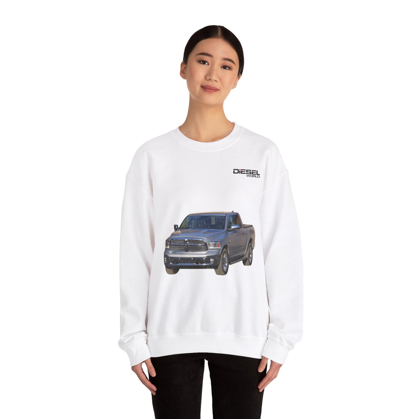 Diesel World EcoTorque 1500 Unisex Heavy Blend™ White Sweatshirt