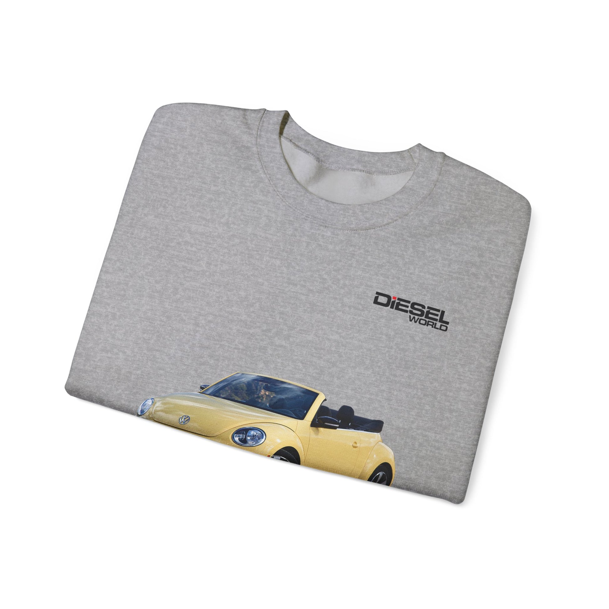 DIESEL WORLD VOLKSWAGEN BEETLE CONVERTIBLE Heavy Blend™ Sport Grey Crewneck Sweatshirt