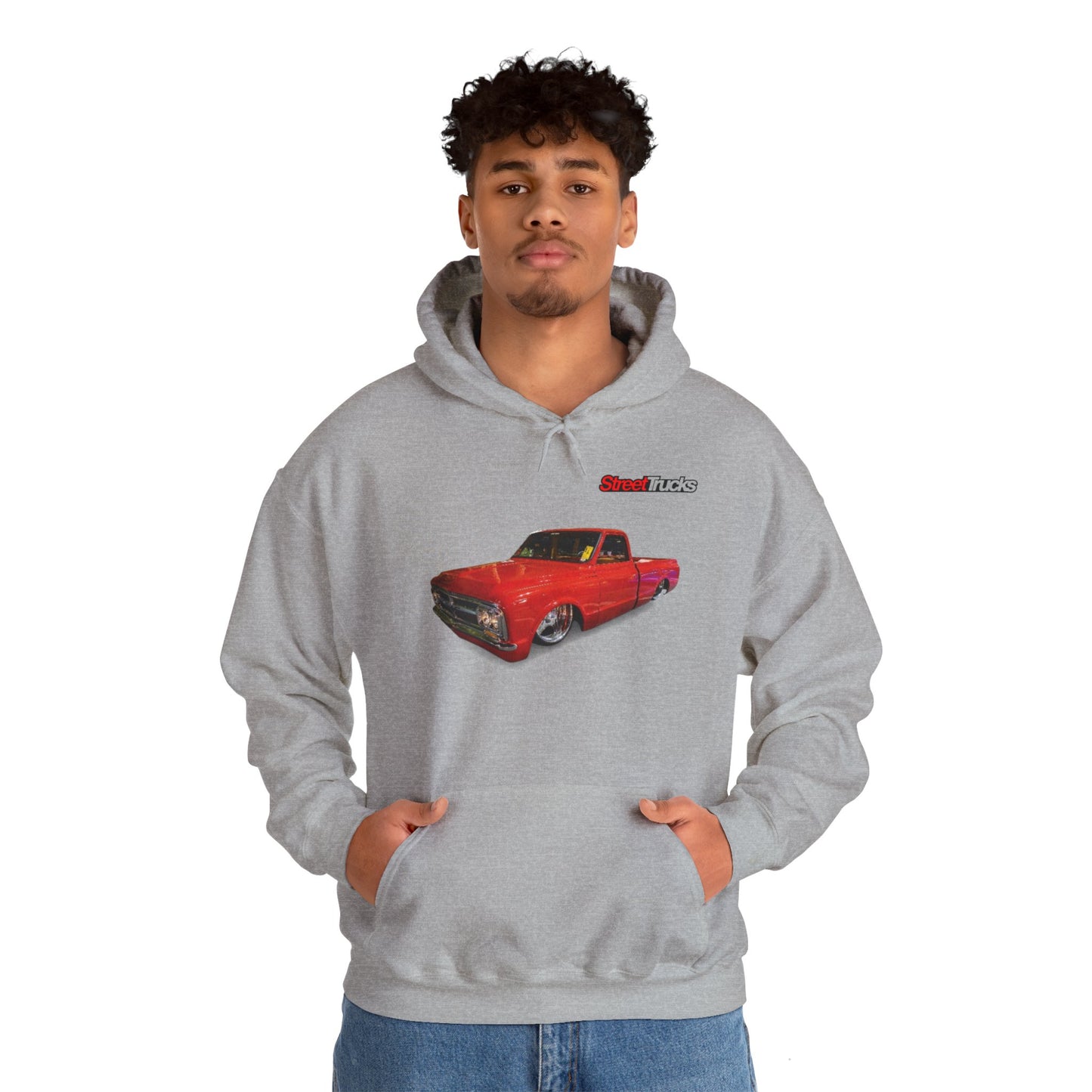 Street Trucks Dino Unisex Heavy Blend™ Sport Grey Hooded Sweatshirt