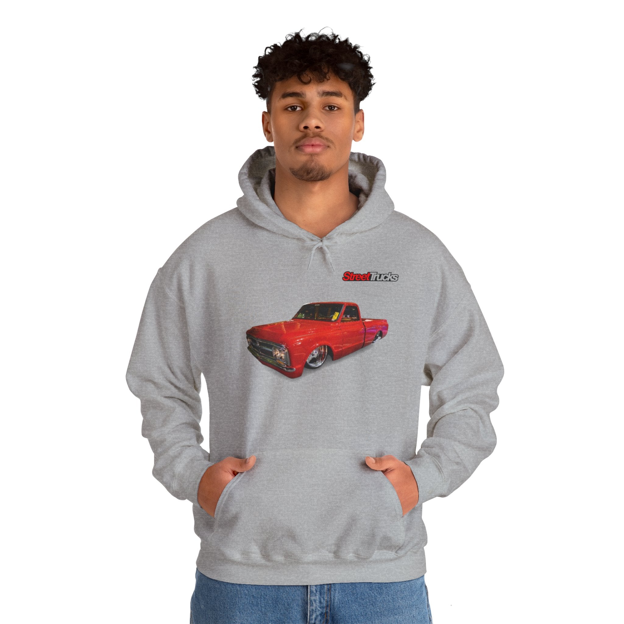 Street Trucks Dino Unisex Heavy Blend™ Sport Grey Hooded Sweatshirt