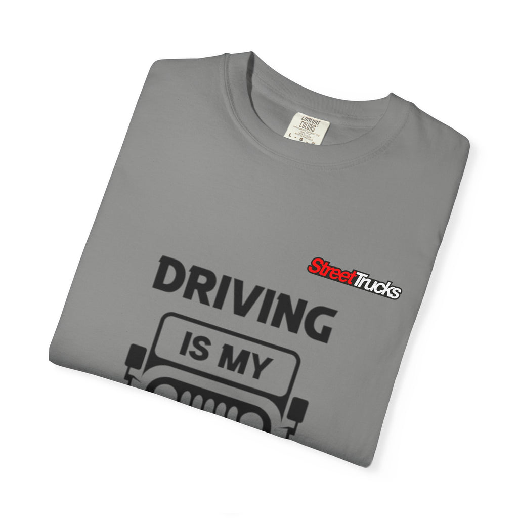 Street Trucks Driving Is My Therapy Jeep Graphic T-shirt