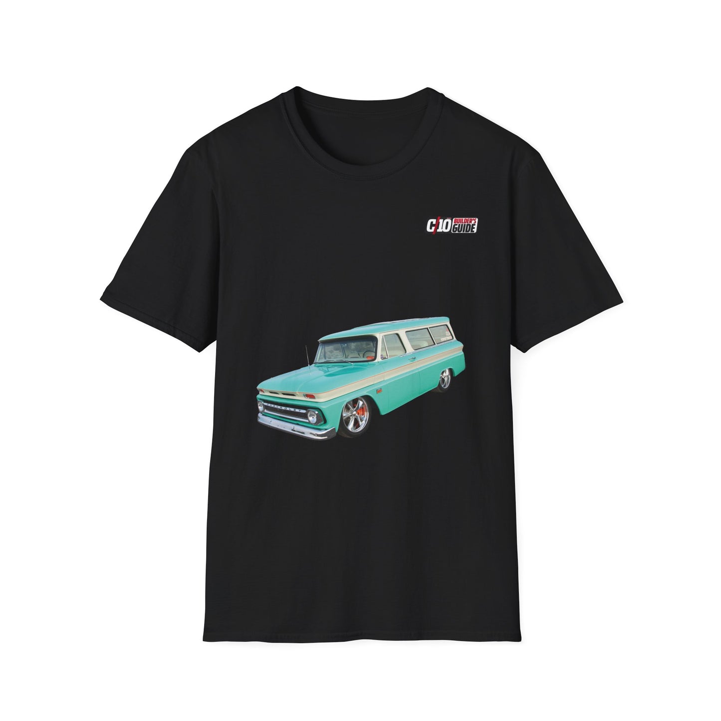 C10 ’66 Chevy Suburban Custom Unisex Black T-Shirt 