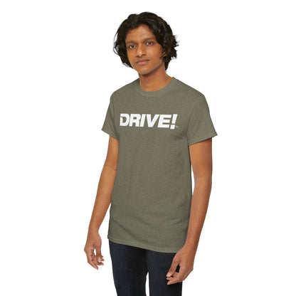 Drive Magazine Tee Heavy Cotton Heather Military Green T-Shirt