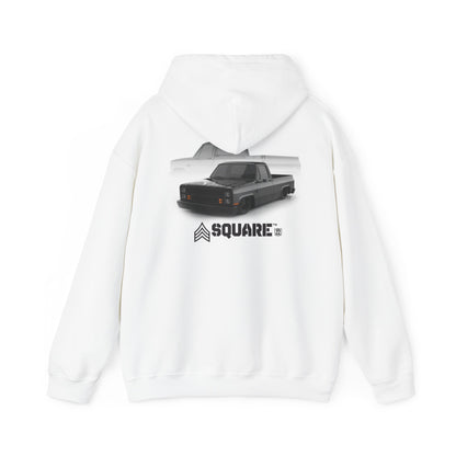 Sergeant Square Heavy Blend™ White Hooded Sweatshirt