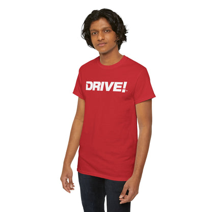 Drive Magazine Tee Heavy Cotton Red T-Shirt