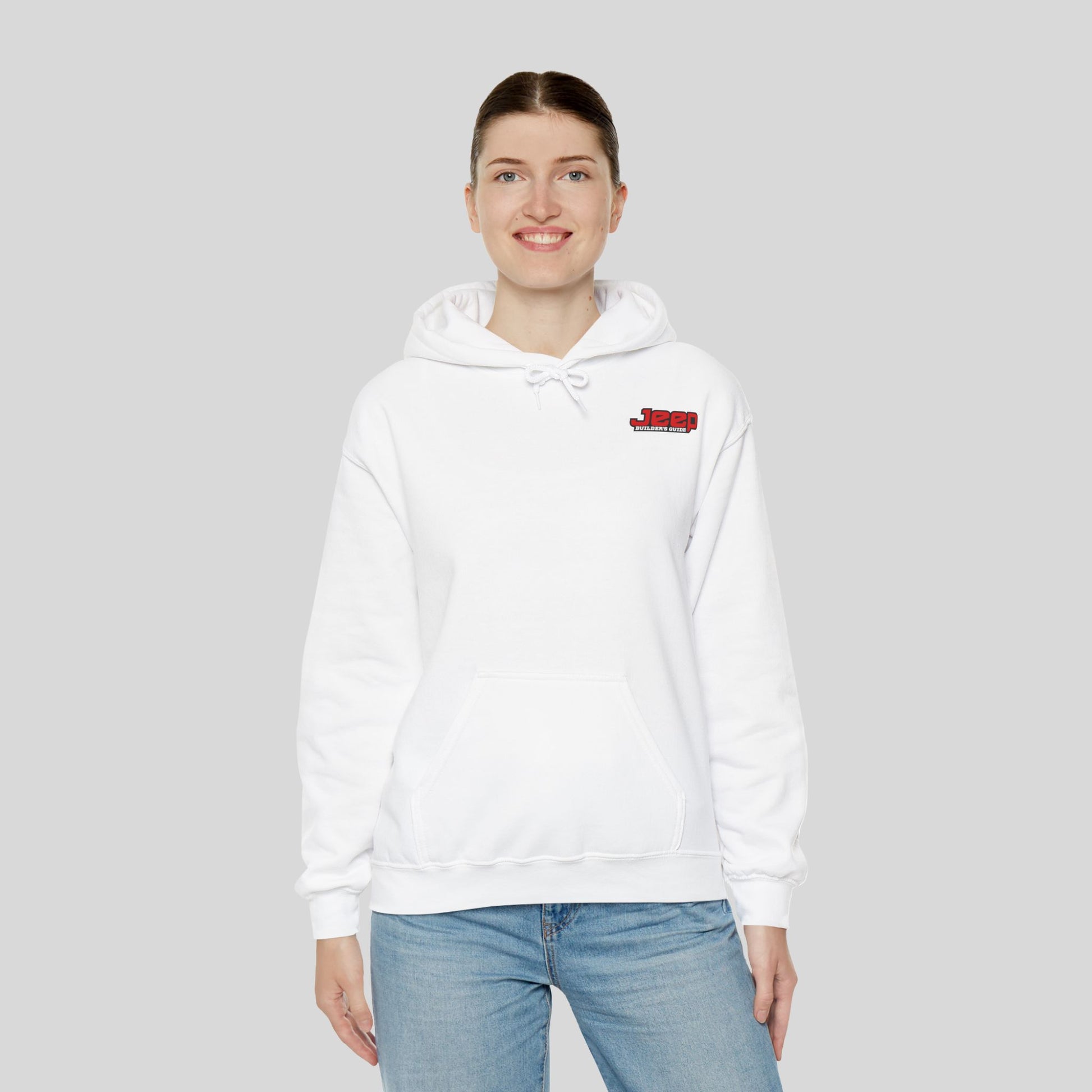 Jeep Builder's Guide White - Unisex Heavy Blend™ Hooded Sweatshirt