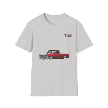 1973 Chevy C10 Unisex Softstyle Ice Grey T-Shirt