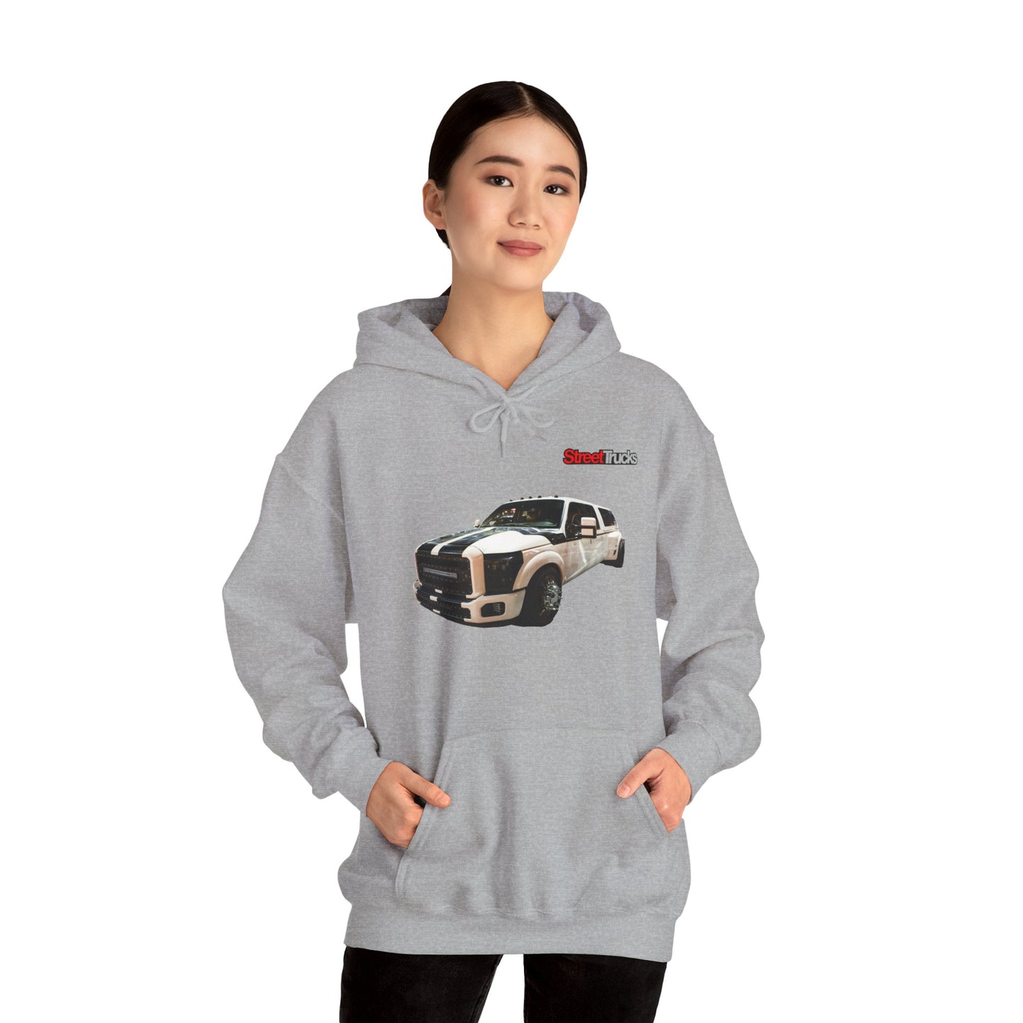 Street Trucks Dino10 Unisex Heavy Blend™ Sport Grey Hooded Sweatshirt