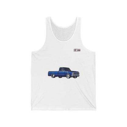 C10 OL'BLUEY RIDES AGAIN Unisex White Jersey Tank