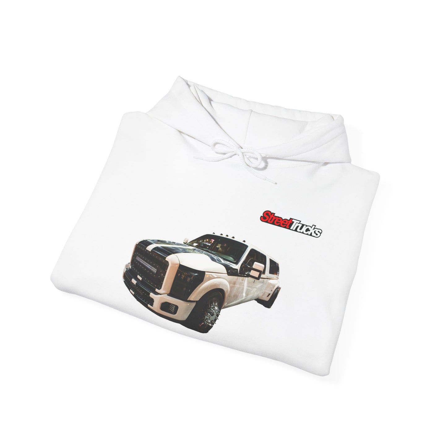 Street Trucks Dino10 Unisex Heavy Blend™ White Hoodie Sweatshirt