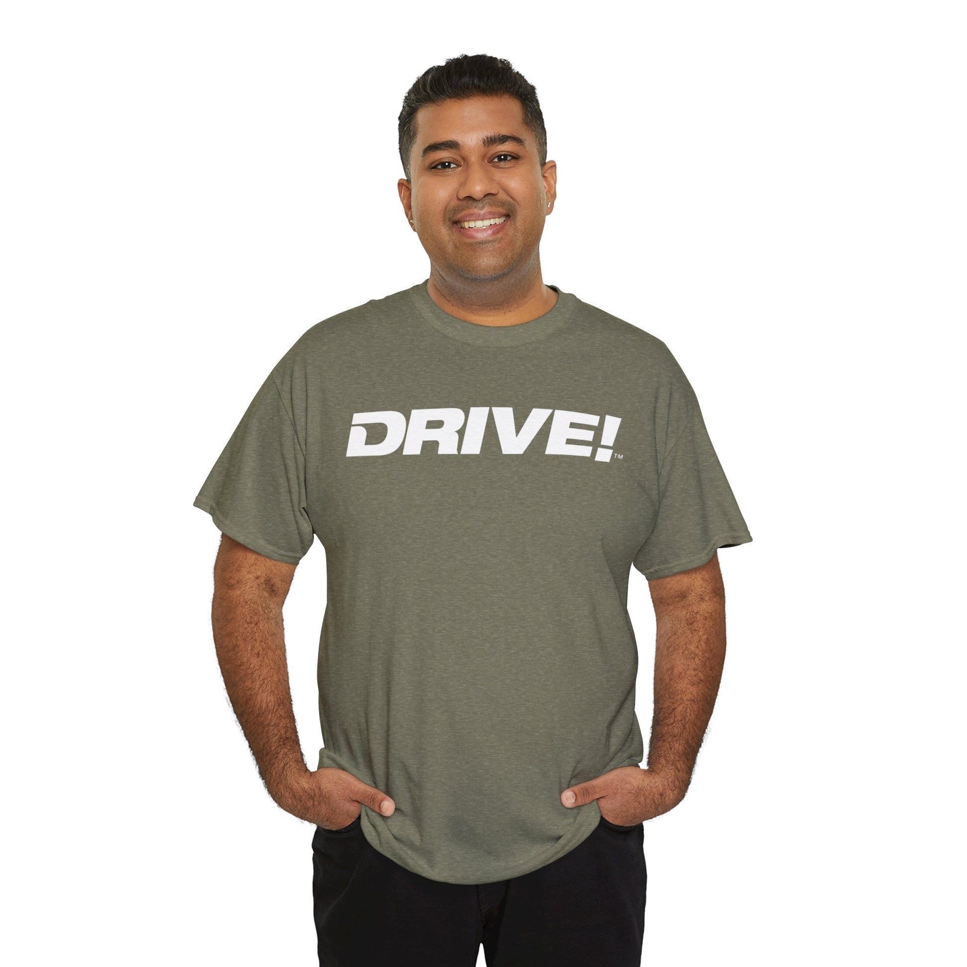 Drive Magazine Tee Unisex Heather Military Green T-Shirt