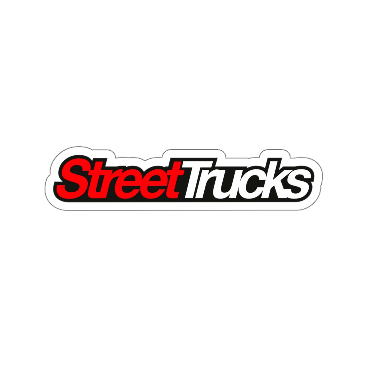 Street Trucks White Kiss-Cut Sticker