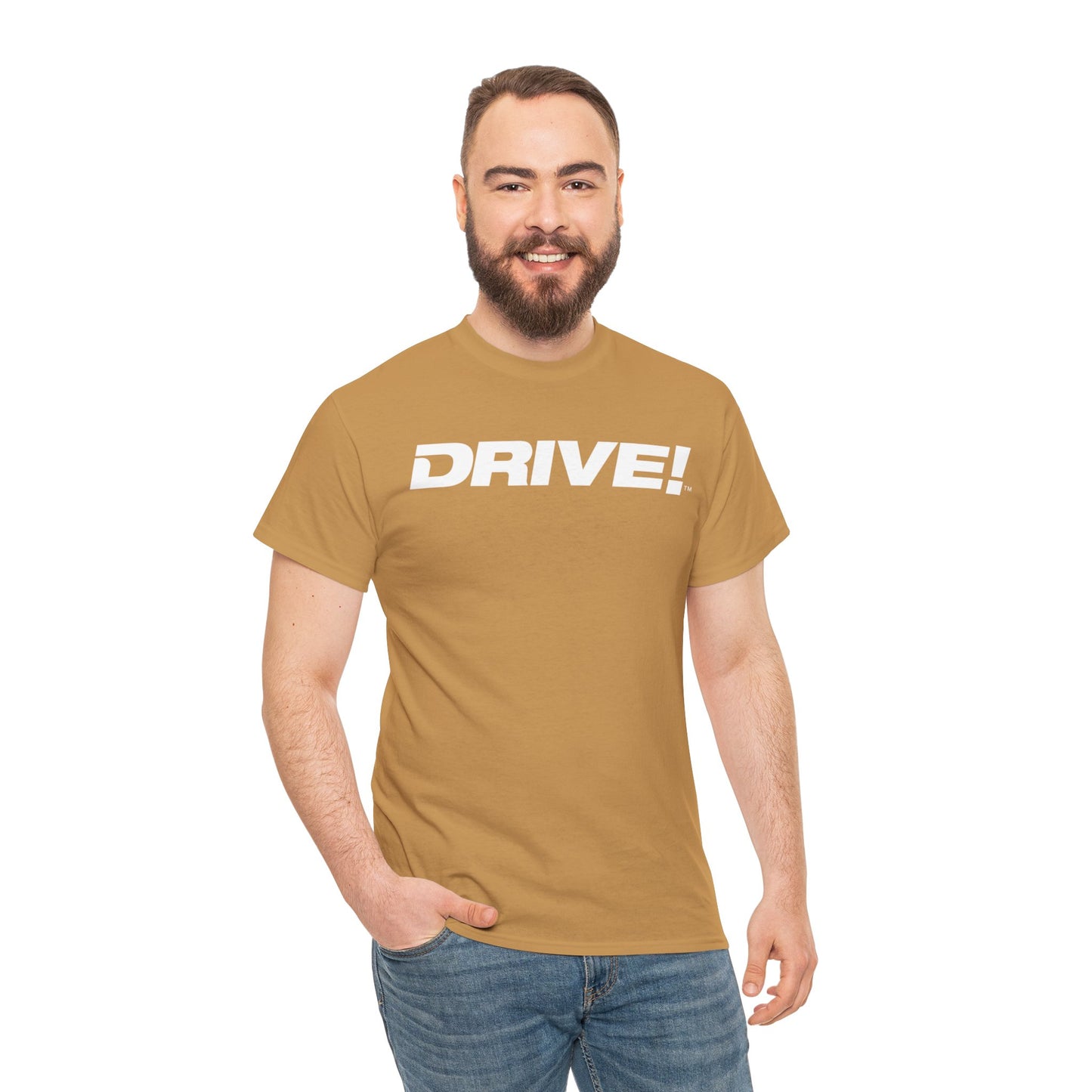 Drive Magazine Tee Unisex Cotton Old Gold T-Shirt