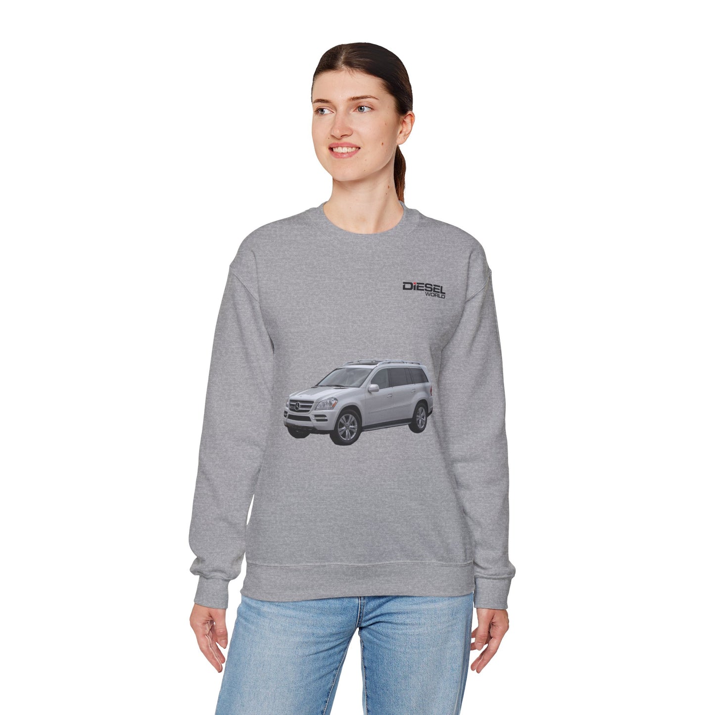 Diesel World BlueTec Brilliance Unisex Heavy Blend™ Sport Grey Crewneck Sweatshirt